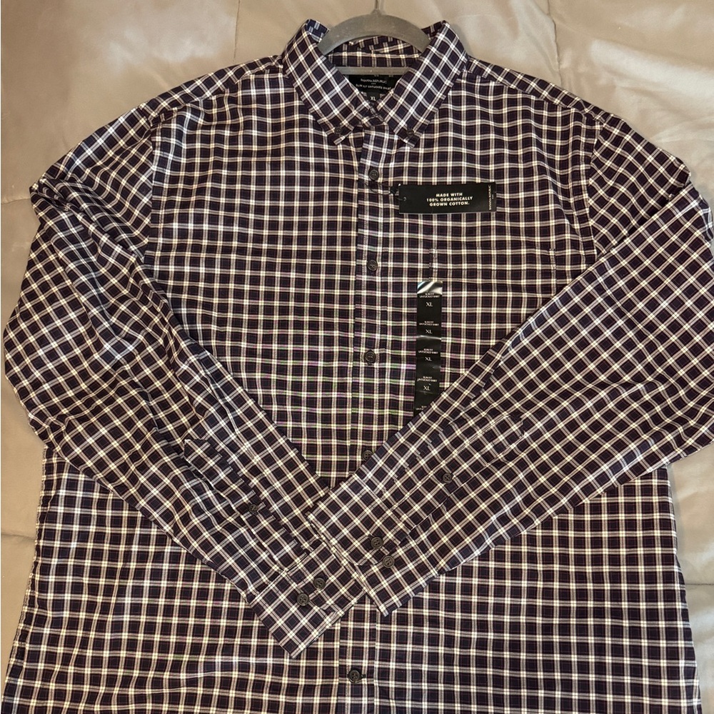 Men's Checkered Shirt - Black a